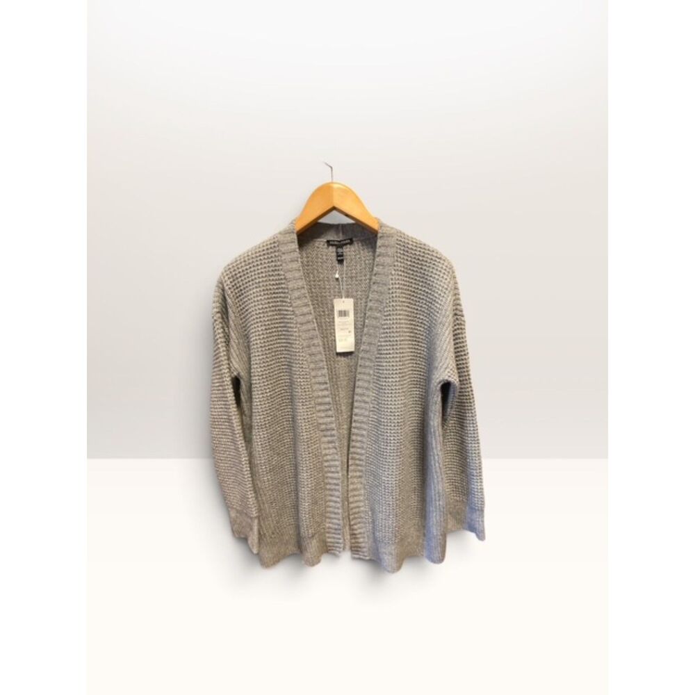 Eileen Fisher Recycled Cashmere Wool Open Knit Cardigan Sweater Moon XXS NWT